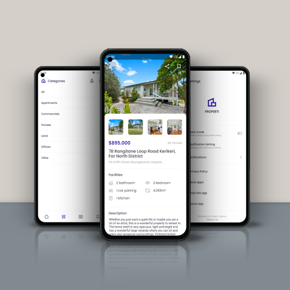 Real Estate Listing App Mobile Screens